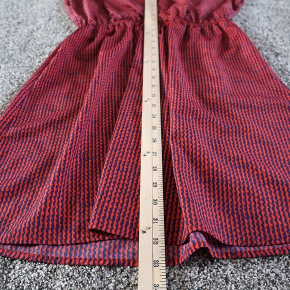 Soprano red and navy blue v neck dress - Picture 5 of 5